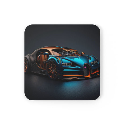 Corkwood Coaster Set Bugatti Blue 4