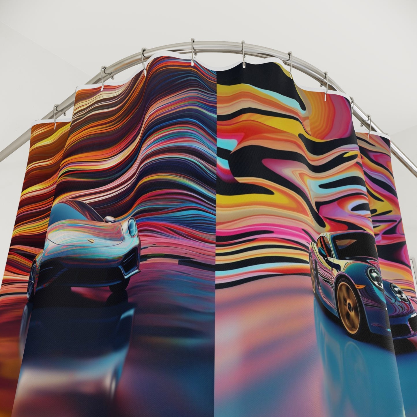 Polyester Shower Curtain Porsche Water Fusion 5