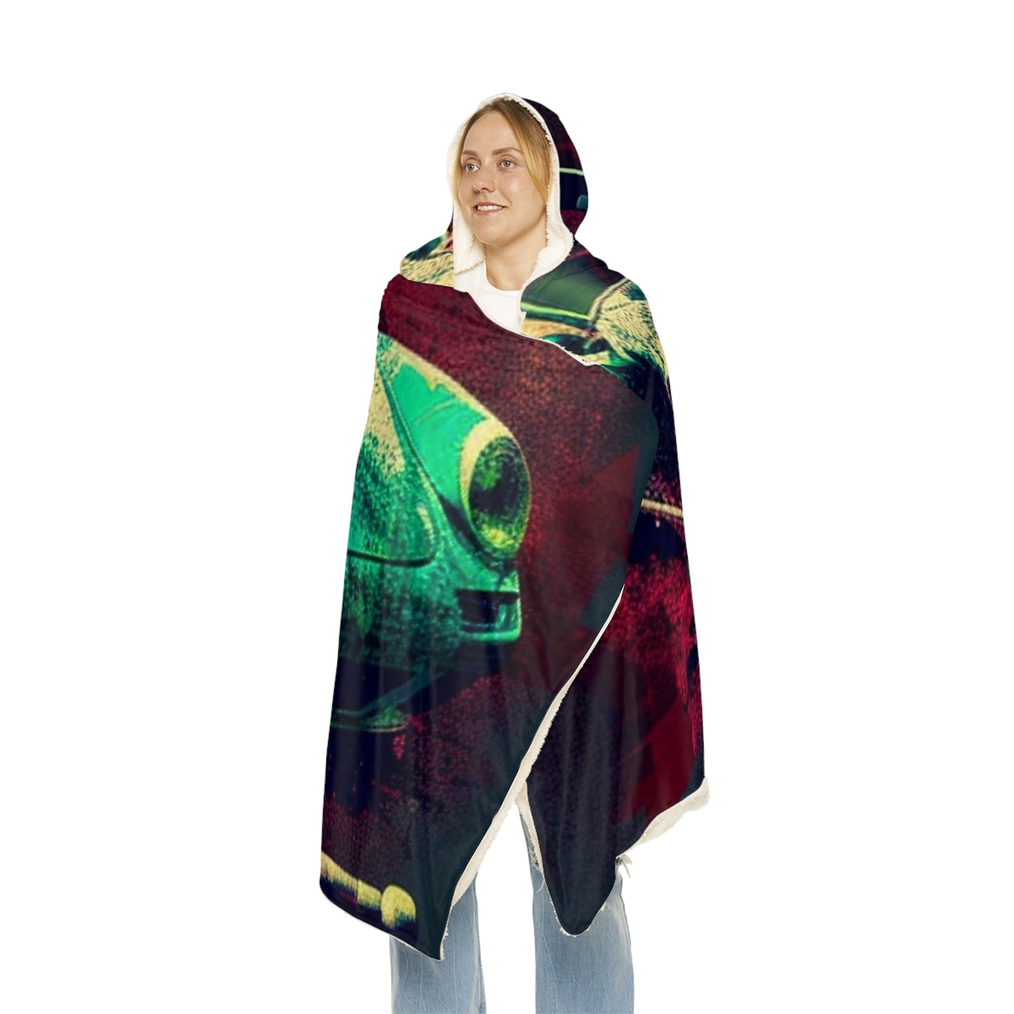 Snuggle Hooded Blanket Porsche Abstract 4