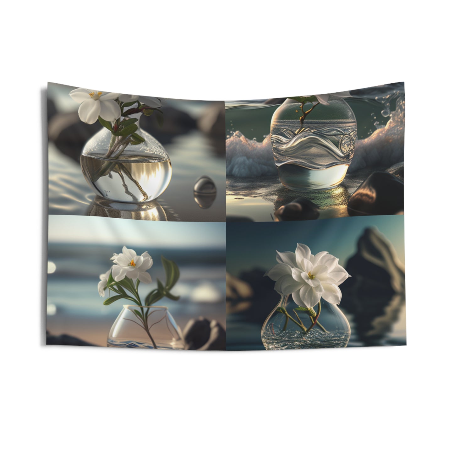 Indoor Wall Tapestries Jasmine glass vase 5