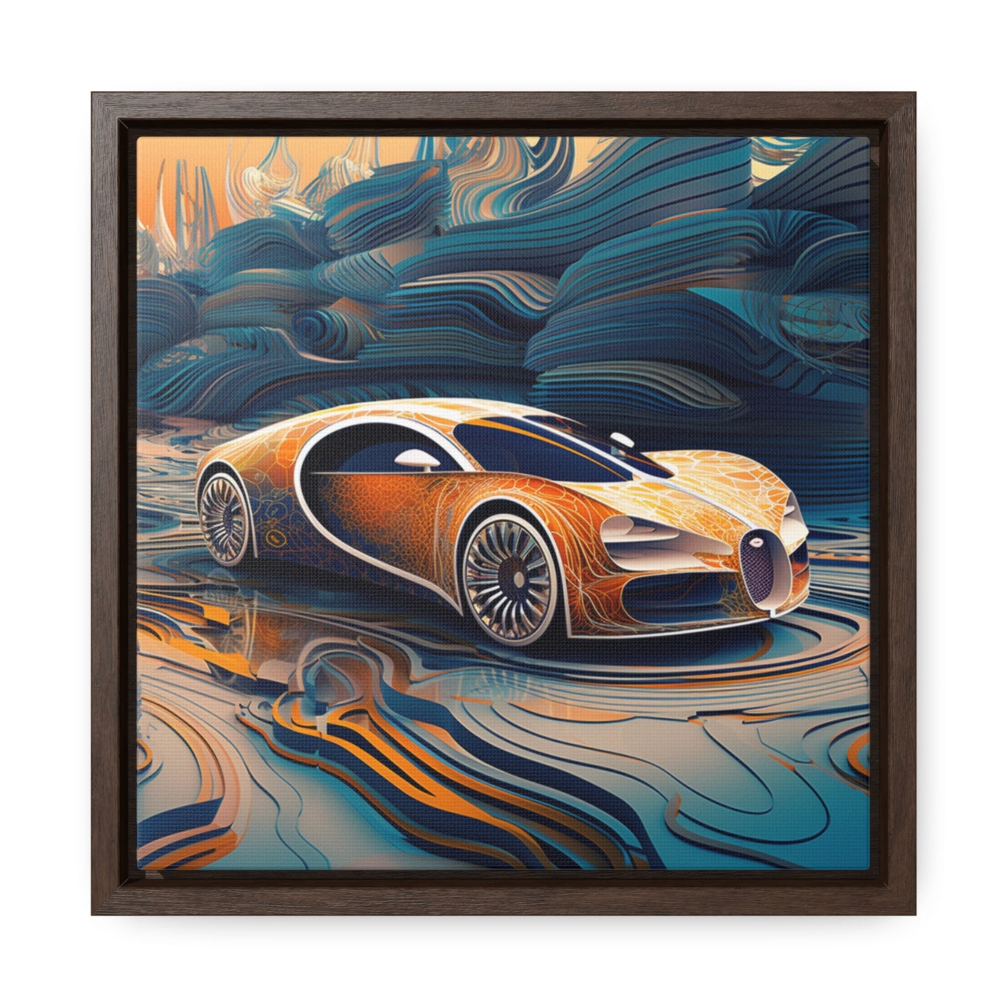 Gallery Canvas Wraps, Square Frame Bugatti Abstract Flair 1