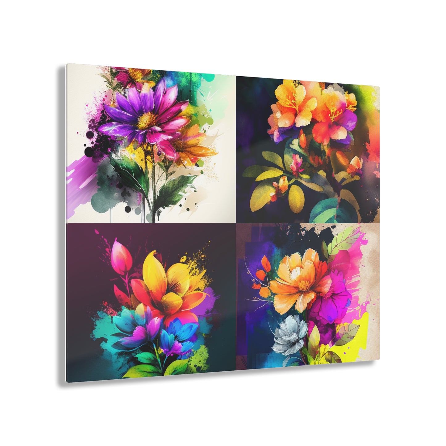 Acrylic Prints Bright Spring Flowers 5