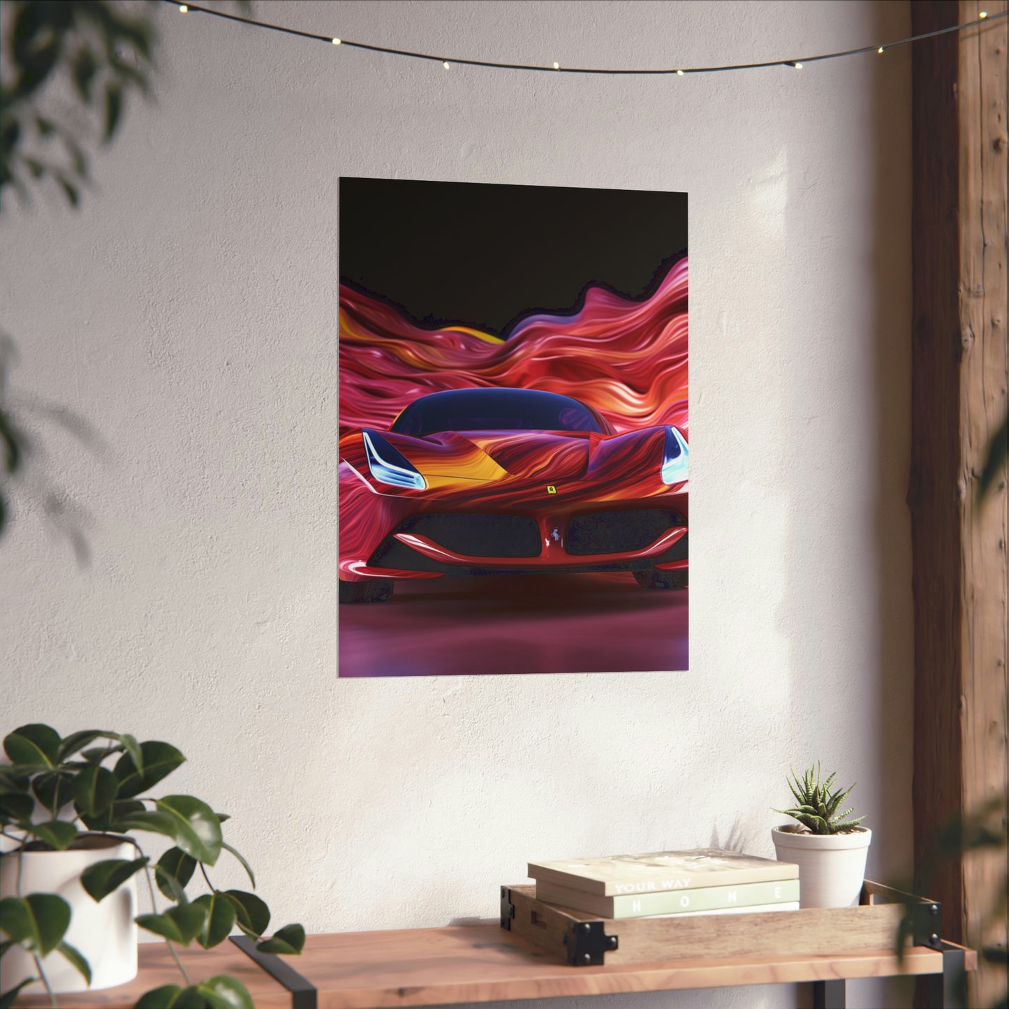 Premium Matte Vertical Posters Ferrari Water Fusion 3