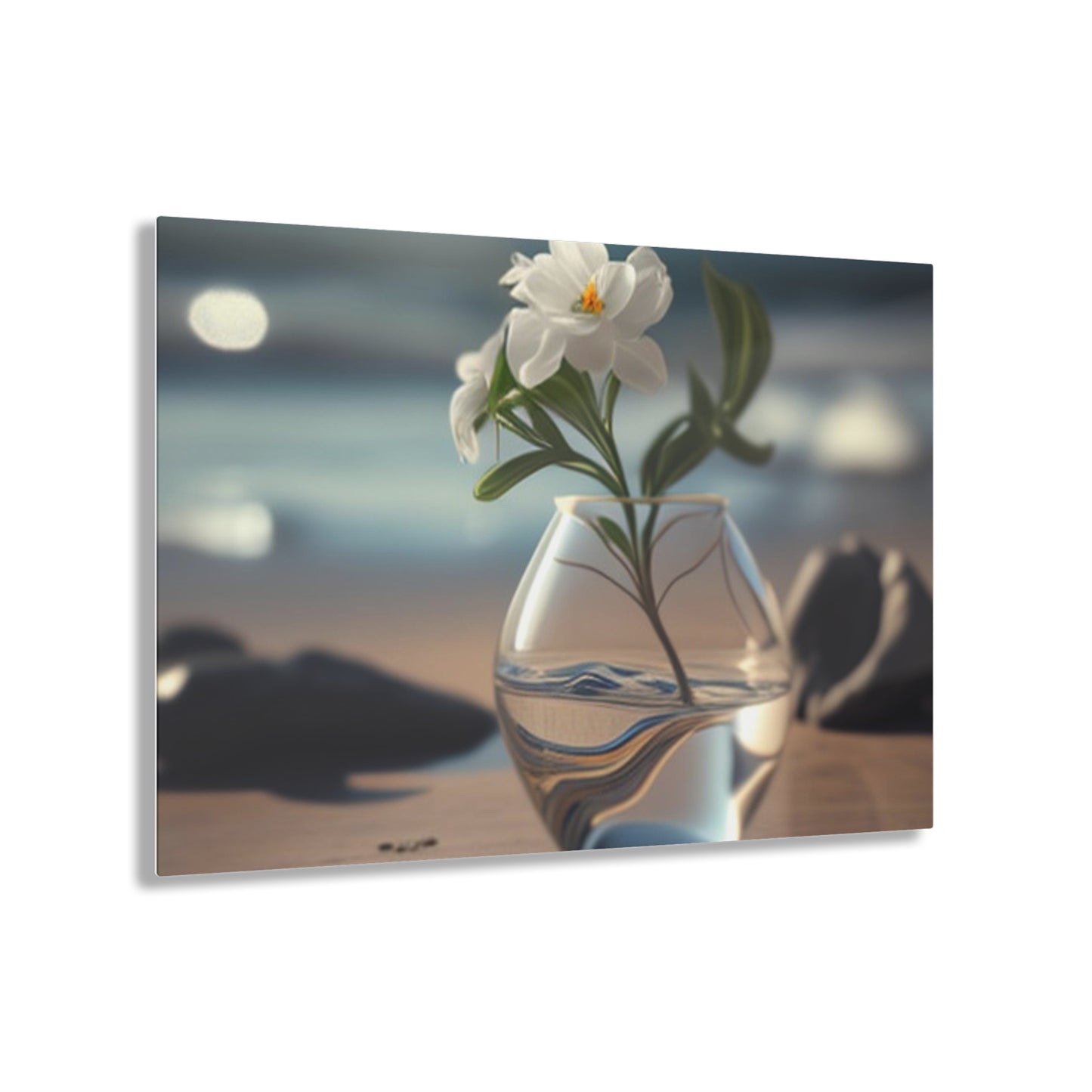 Acrylic Prints Jasmine glass vase 3