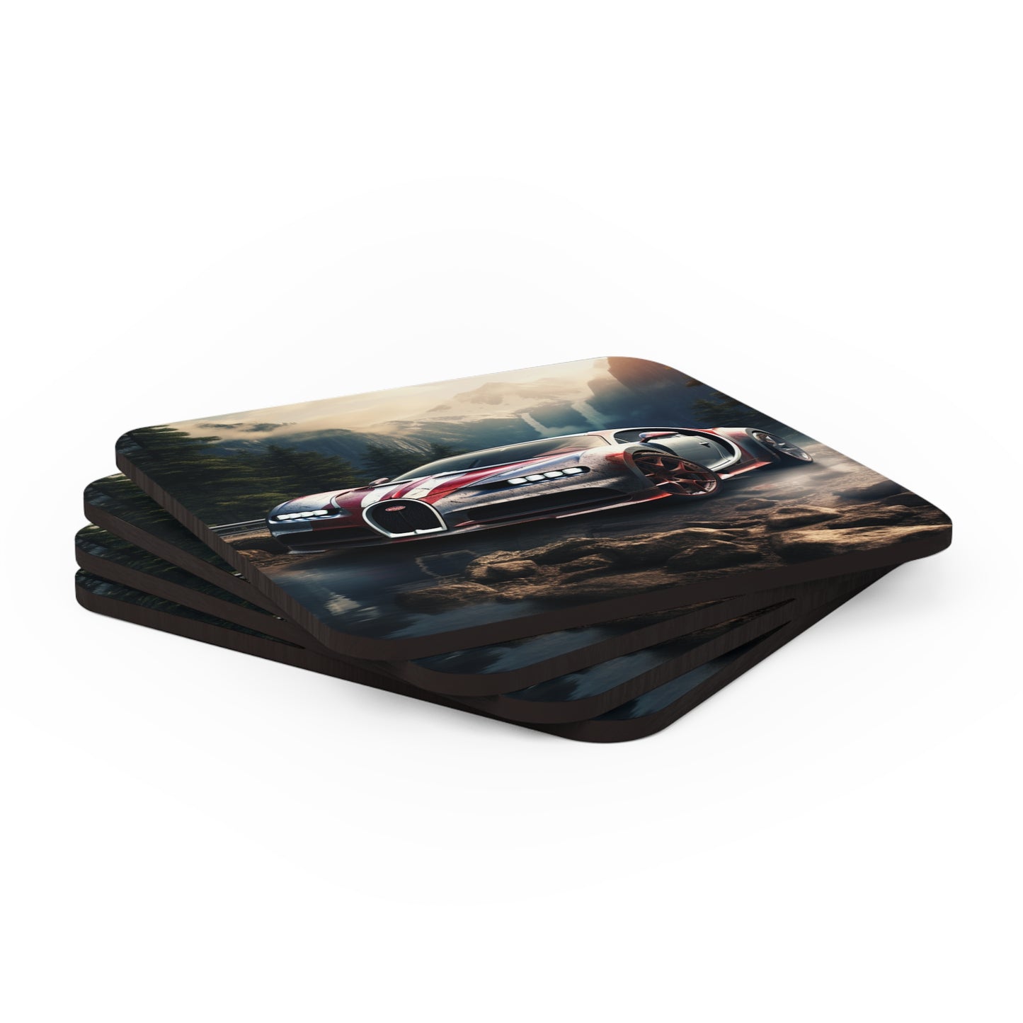 Corkwood Coaster Set Bugatti Waterfall 4