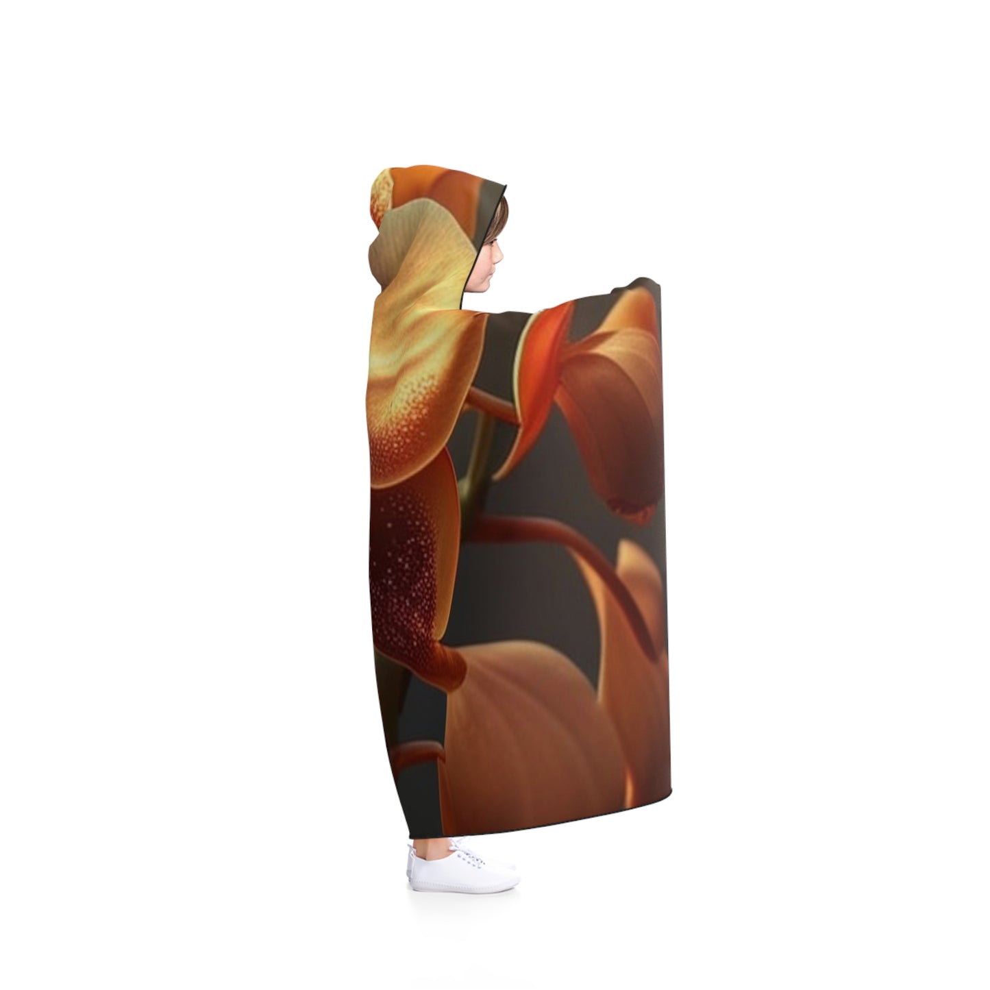 Hooded Blanket Orange Orchid 1