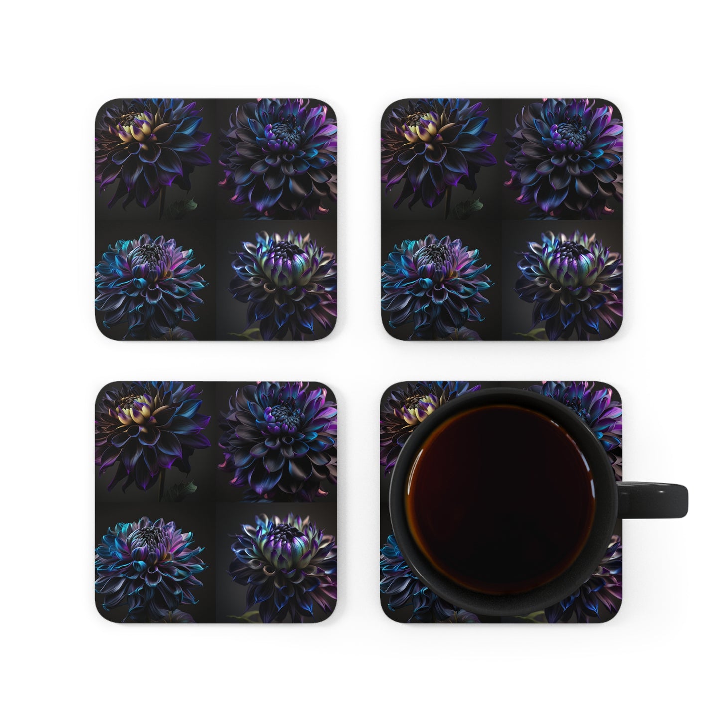 Corkwood Coaster Set Dahlia Purple 5