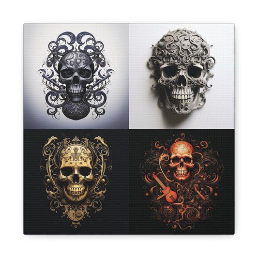 Canvas Gallery Wraps Skull Treble Clef 5