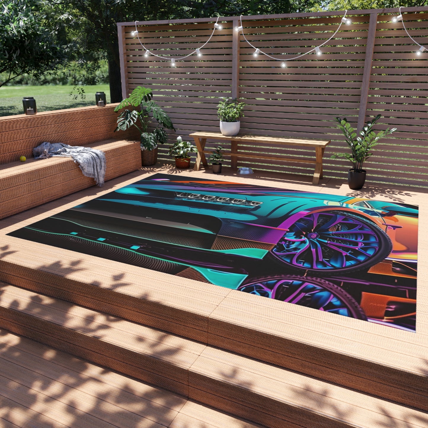 Outdoor Rug  Bugatti Neon Chiron 1