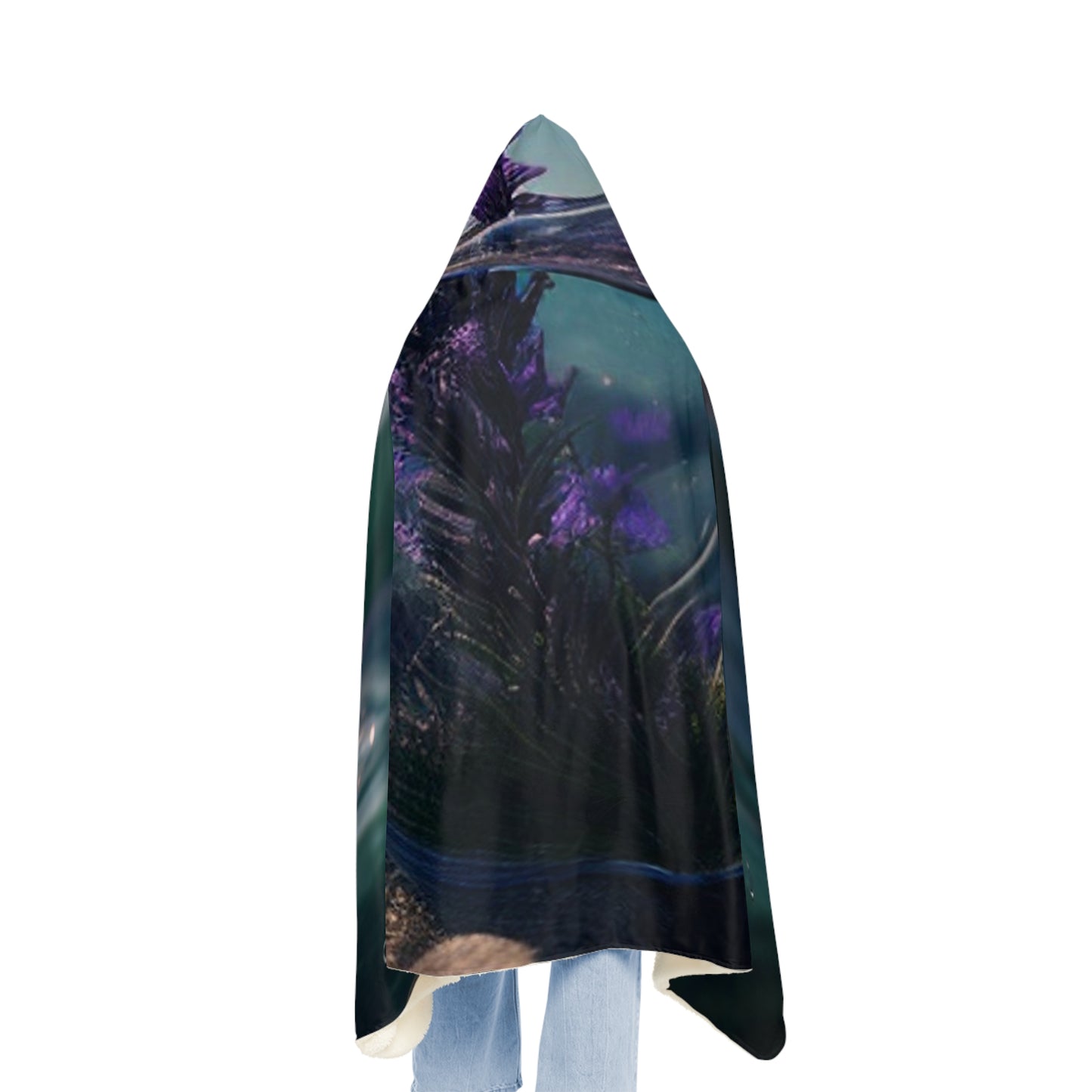 Snuggle Hooded Blanket Lavender in a vase 2