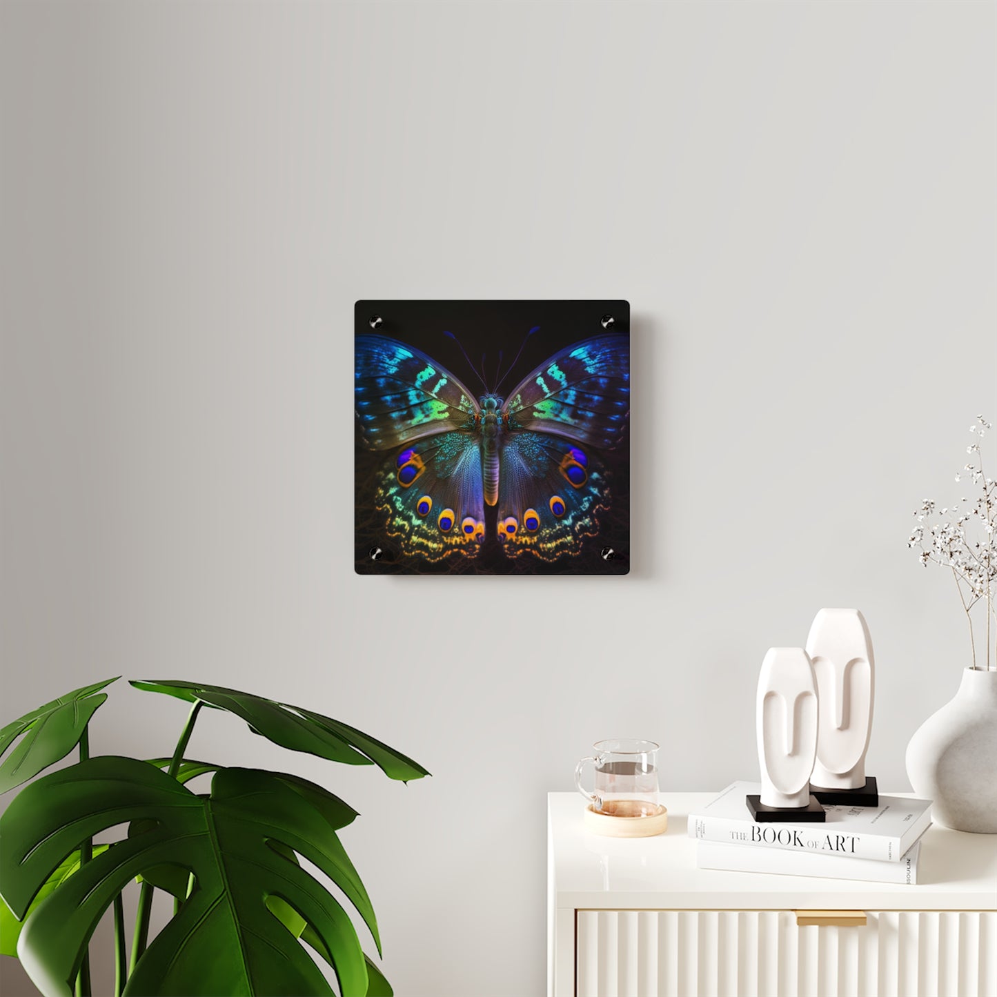 Acrylic Wall Art Panels Neon Hue Butterfly 3