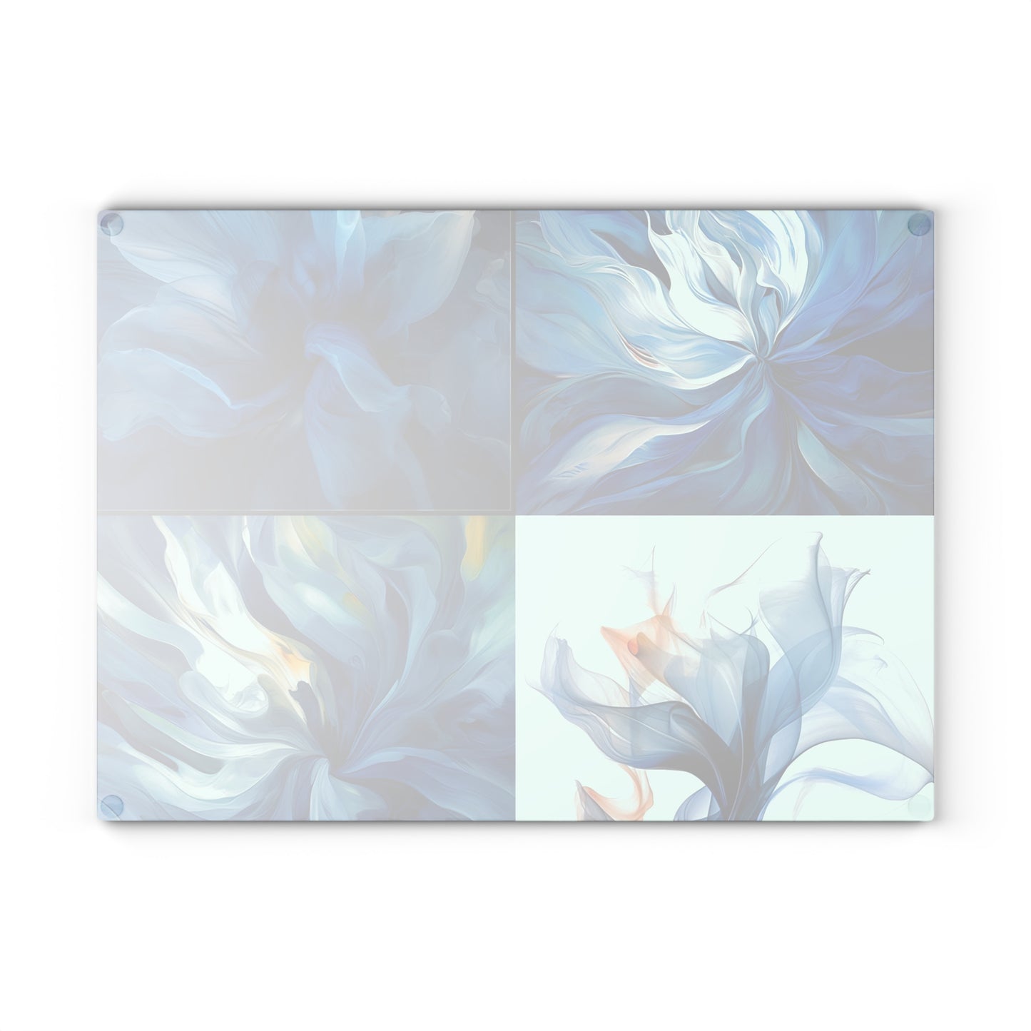 Glass Cutting Board Blue Tluip Abstract 5