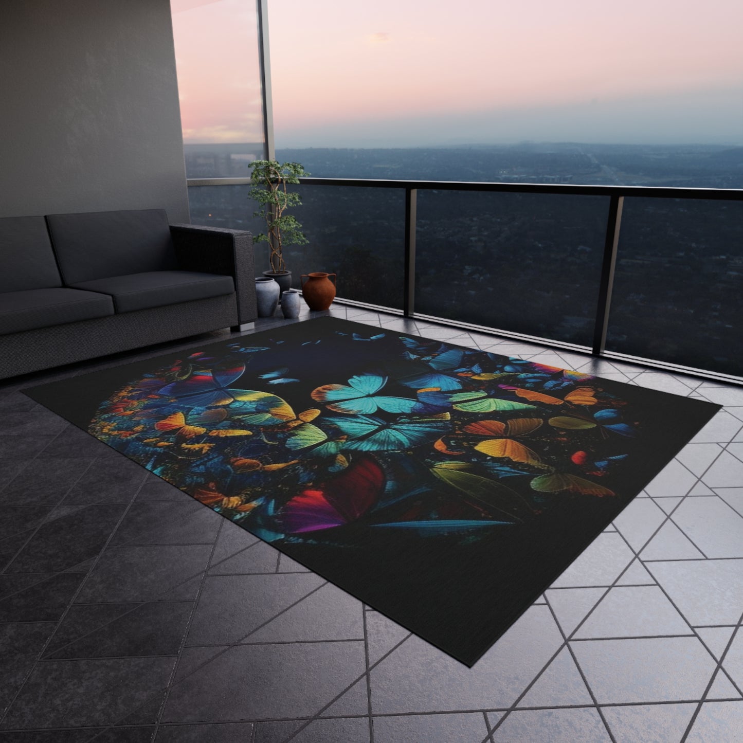 Outdoor Rug  Moon Butterfly 1