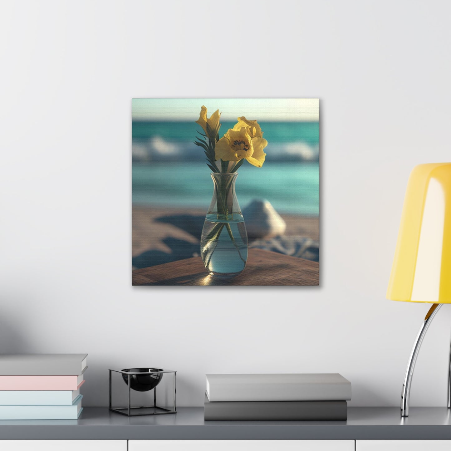 Canvas Gallery Wraps Yellow Gladiolus glass 4