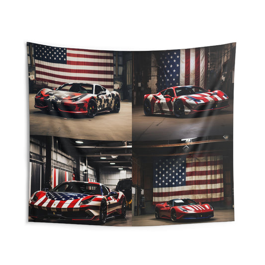 Indoor Wall Tapestries American Flag Farrari 5