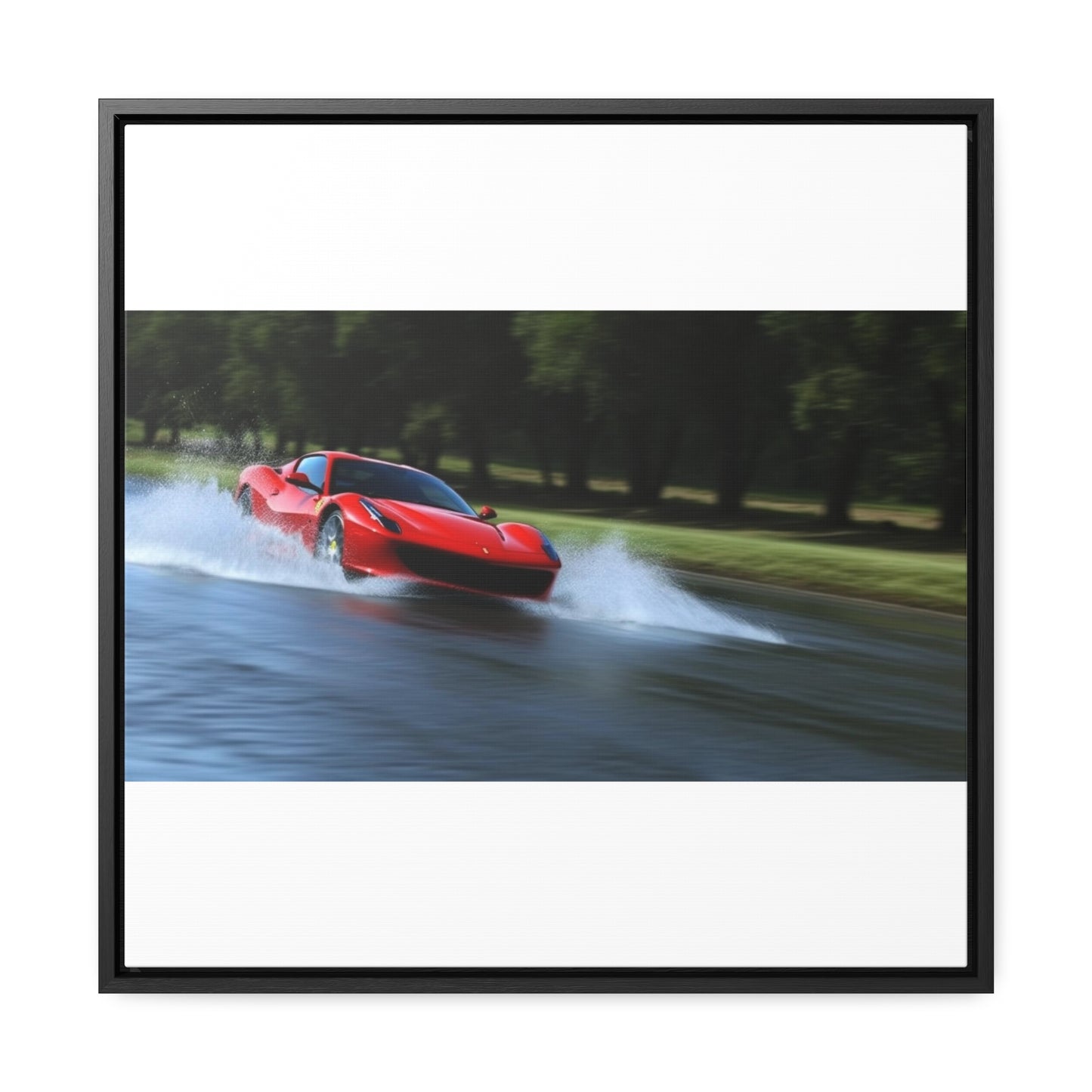 Gallery Canvas Wraps, Square Frame Water Ferrari Splash 3