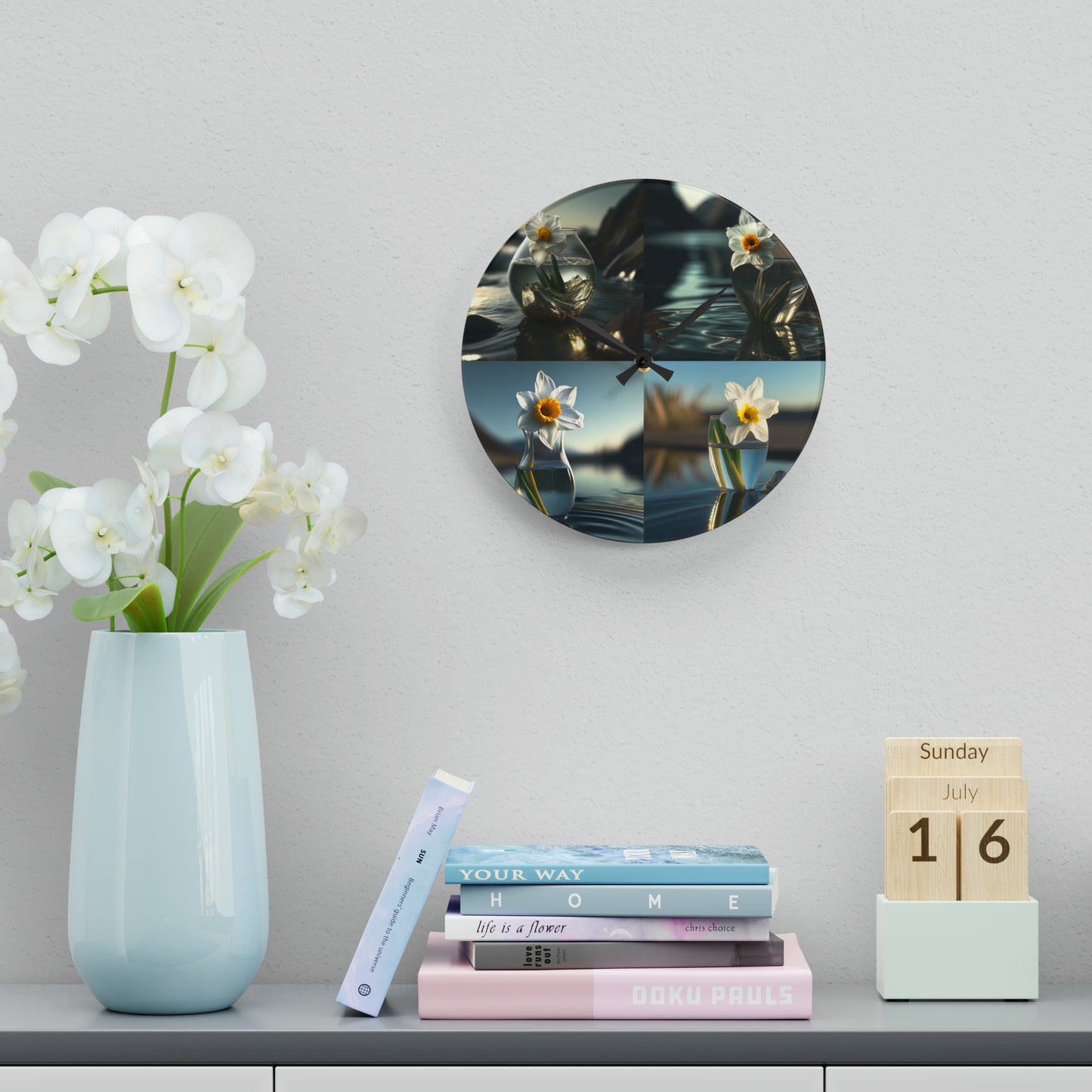 Acrylic Wall Clock Daffodil 5