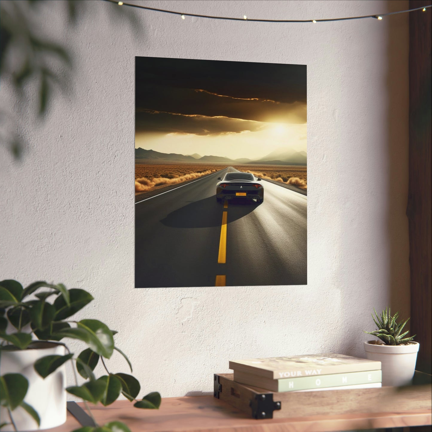 Premium Matte Vertical Posters Ferrari Road 1