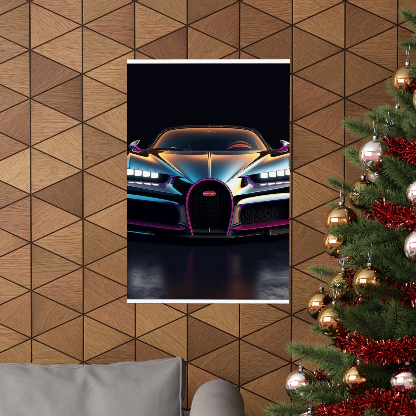 Premium Matte Vertical Posters Hyper Bugatti Chiron 1