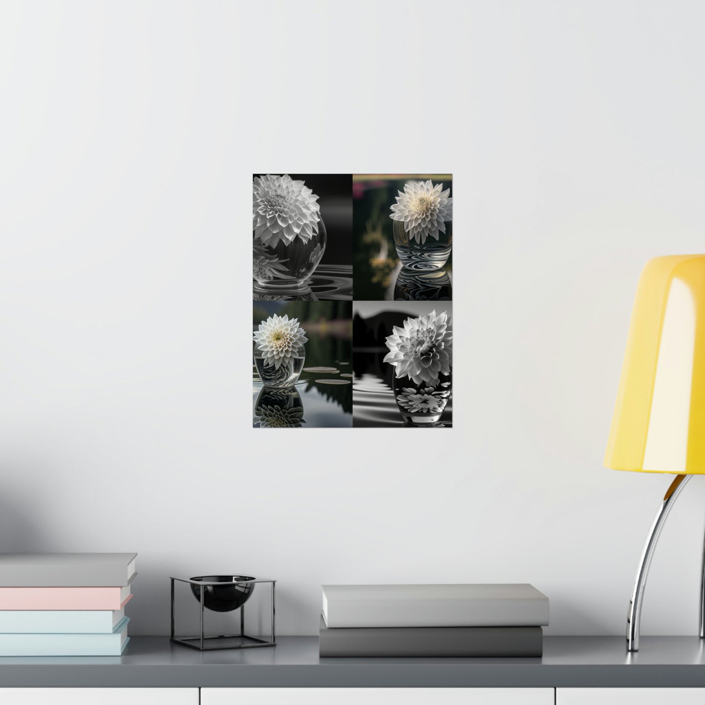 Premium Matte Vertical Posters White Dahlia 5