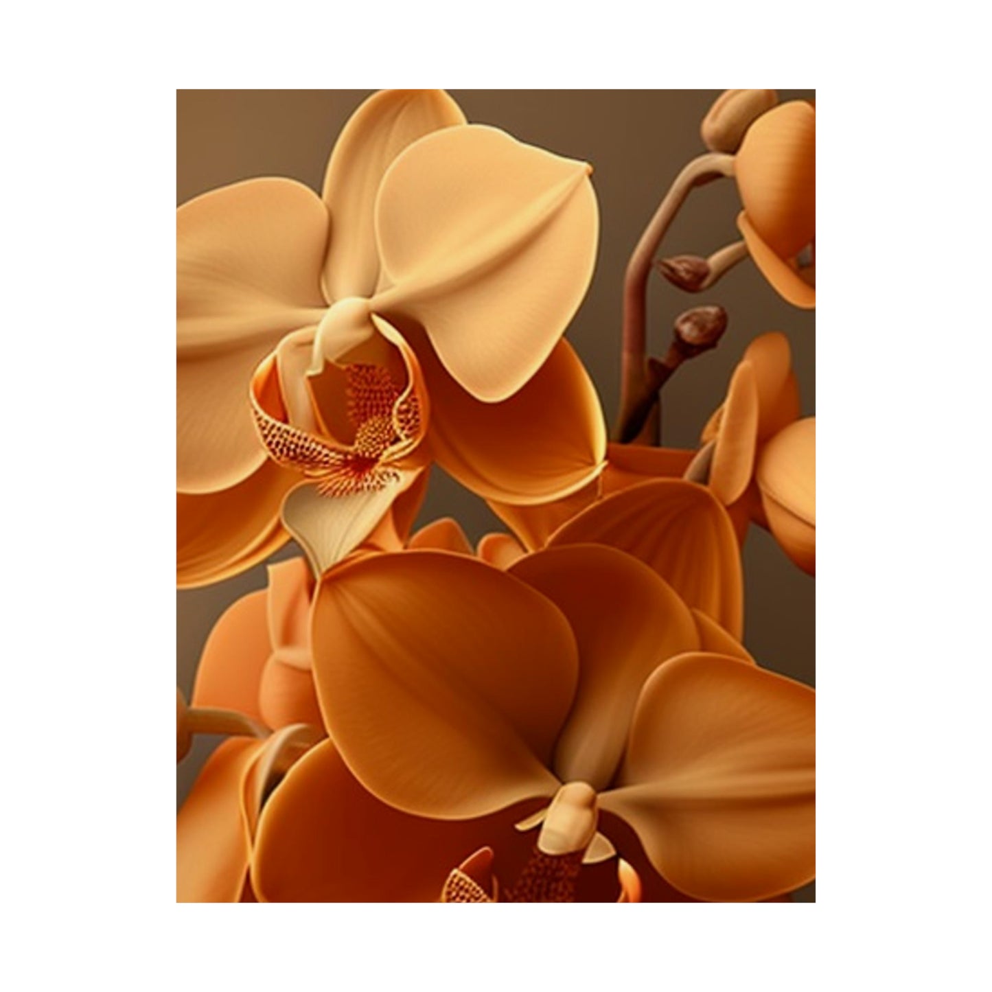 Premium Matte Vertical Posters orchid pedals 4