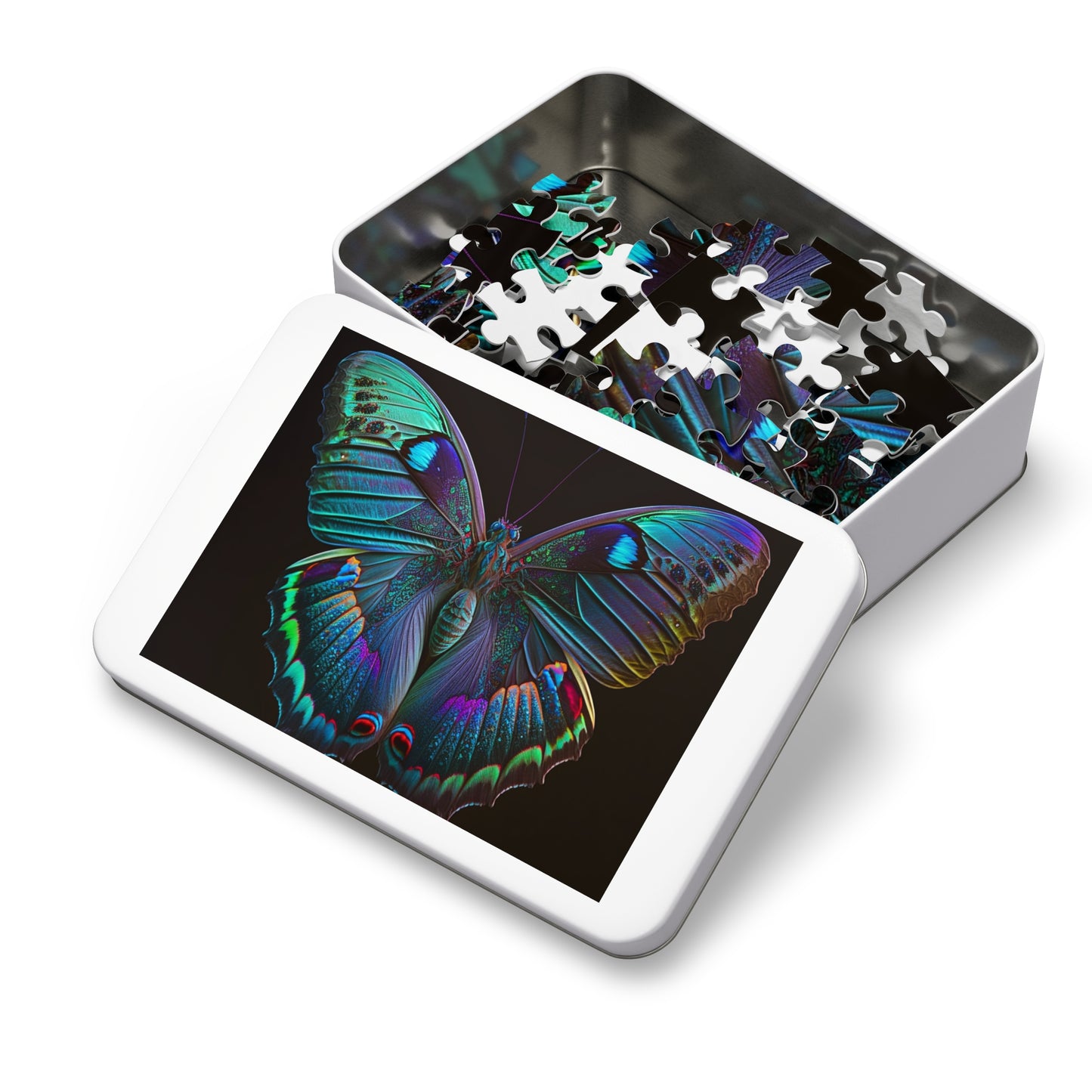 Jigsaw Puzzle (30, 110, 252, 500,1000-Piece) Hue Neon Butterfly 4