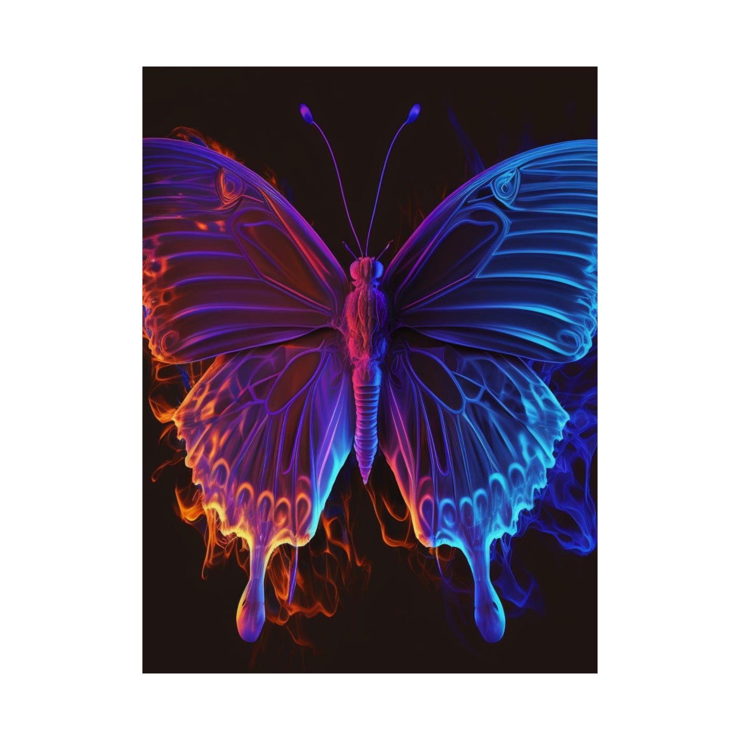 Premium Matte Vertical Posters Thermal Butterfly 1