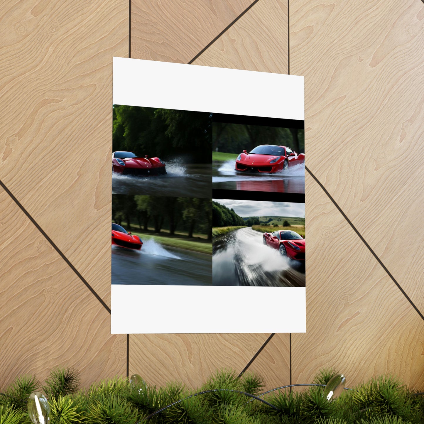 Premium Matte Vertical Posters Water Ferrari Splash 5