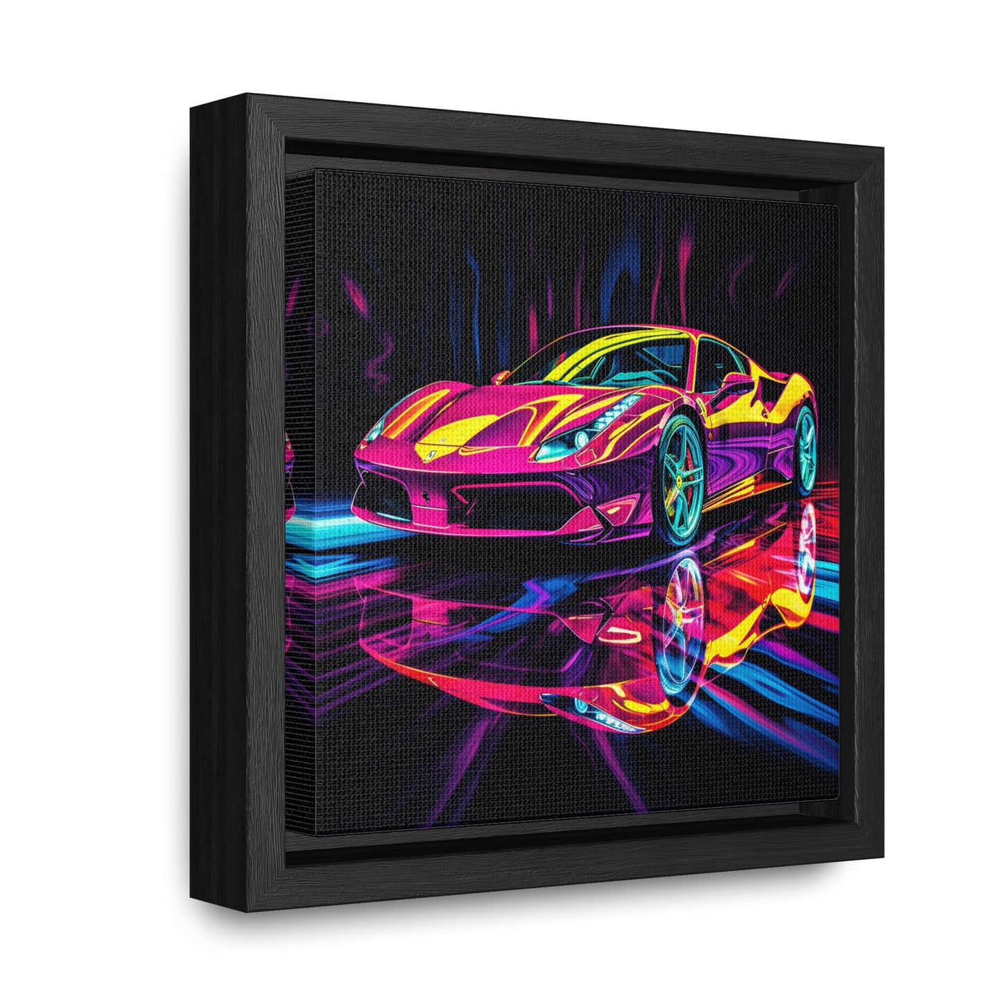 Gallery Canvas Wraps, Square Frame Pink Ferrari Macro 2