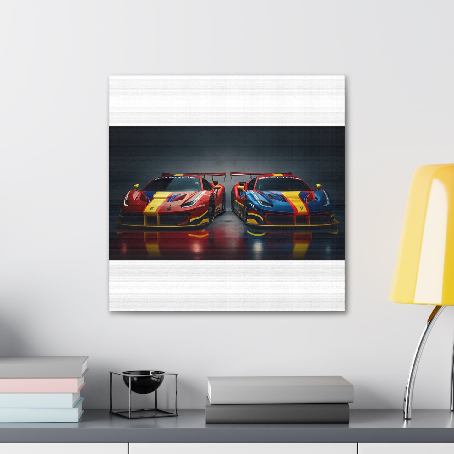 Canvas Gallery Wraps Ferrari Red Blue 4