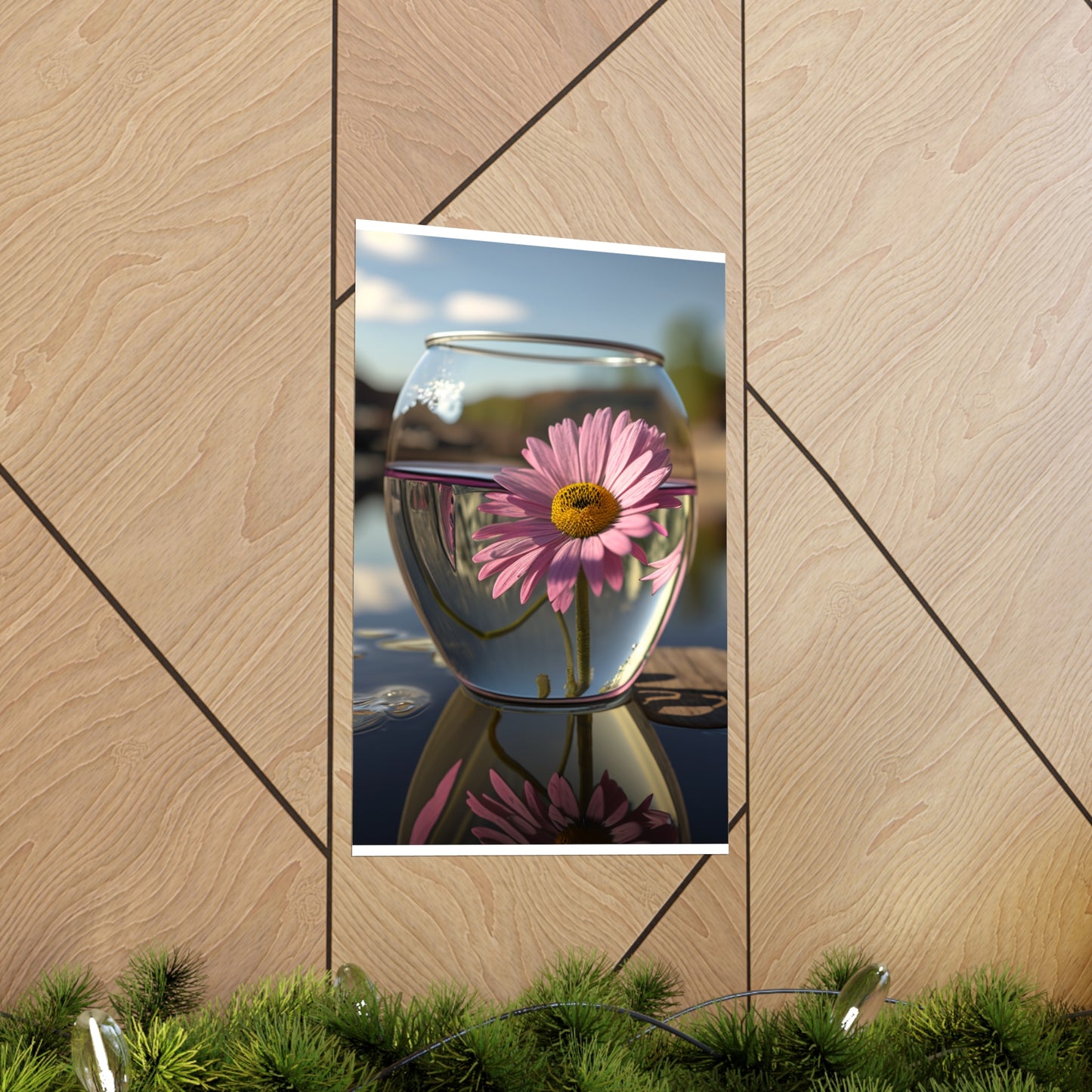 Premium Matte Vertical Posters Daisy in a vase 1