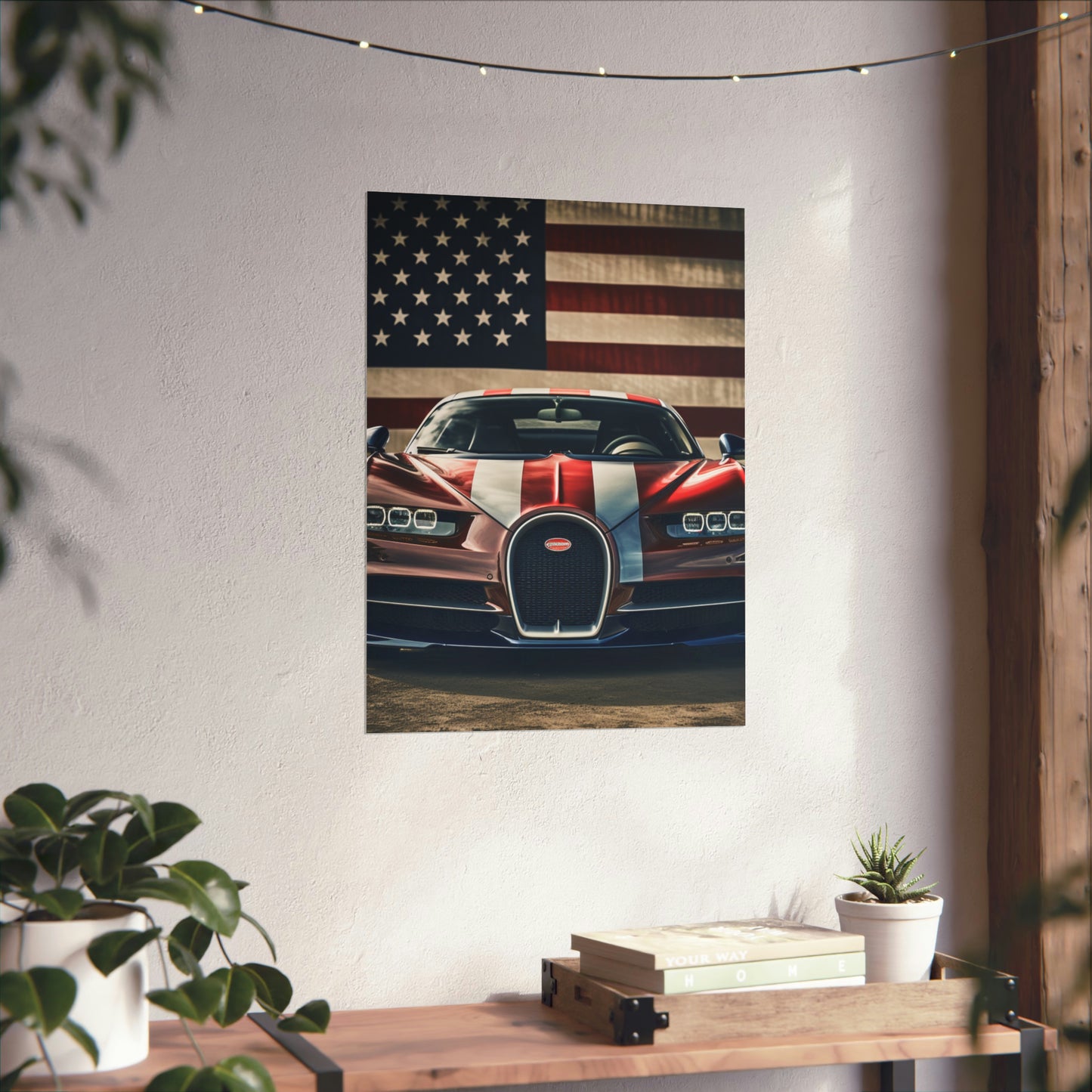 Premium Matte Vertical Posters Bugatti Flag 1