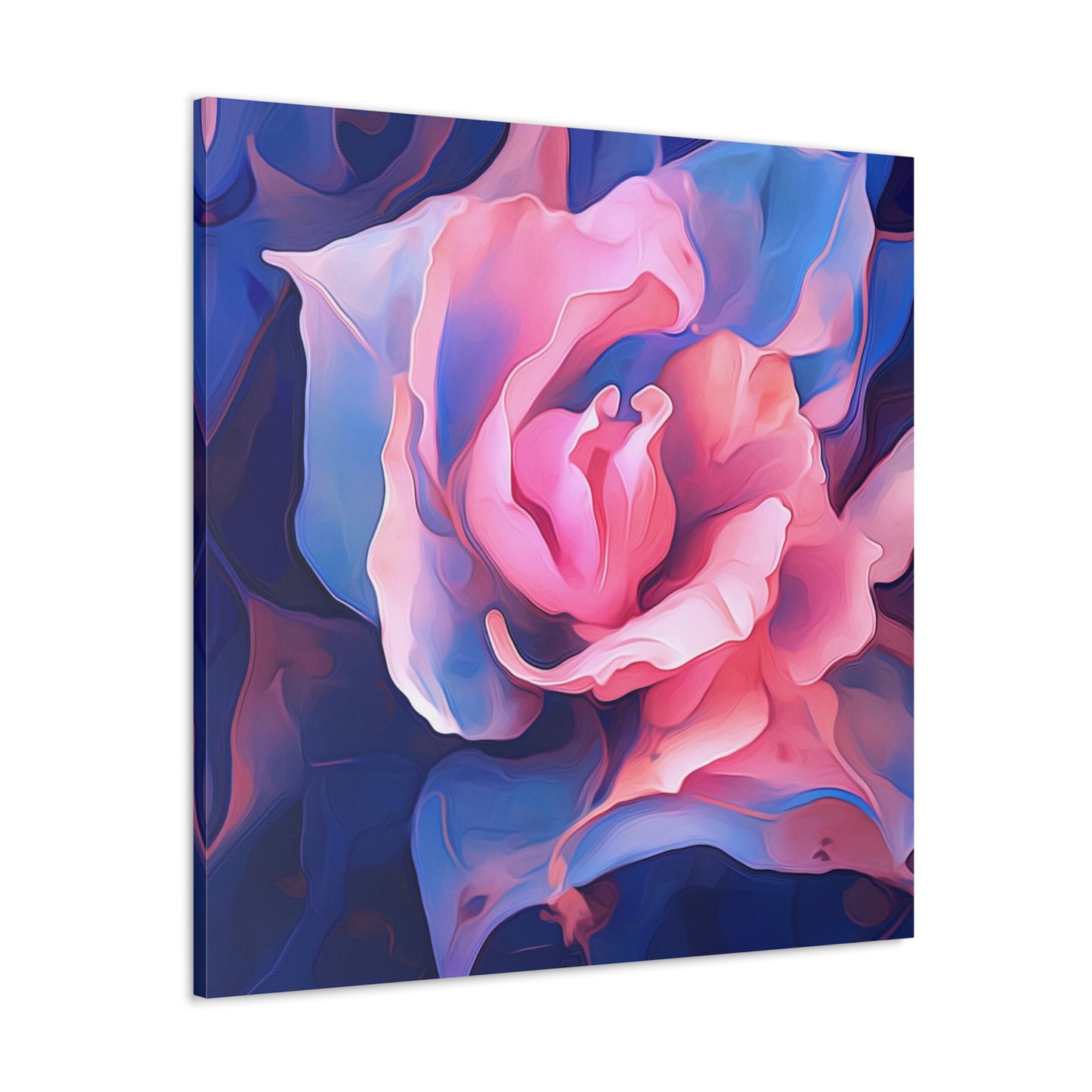 Canvas Gallery Wraps Pink & Blue Tulip Rose 1