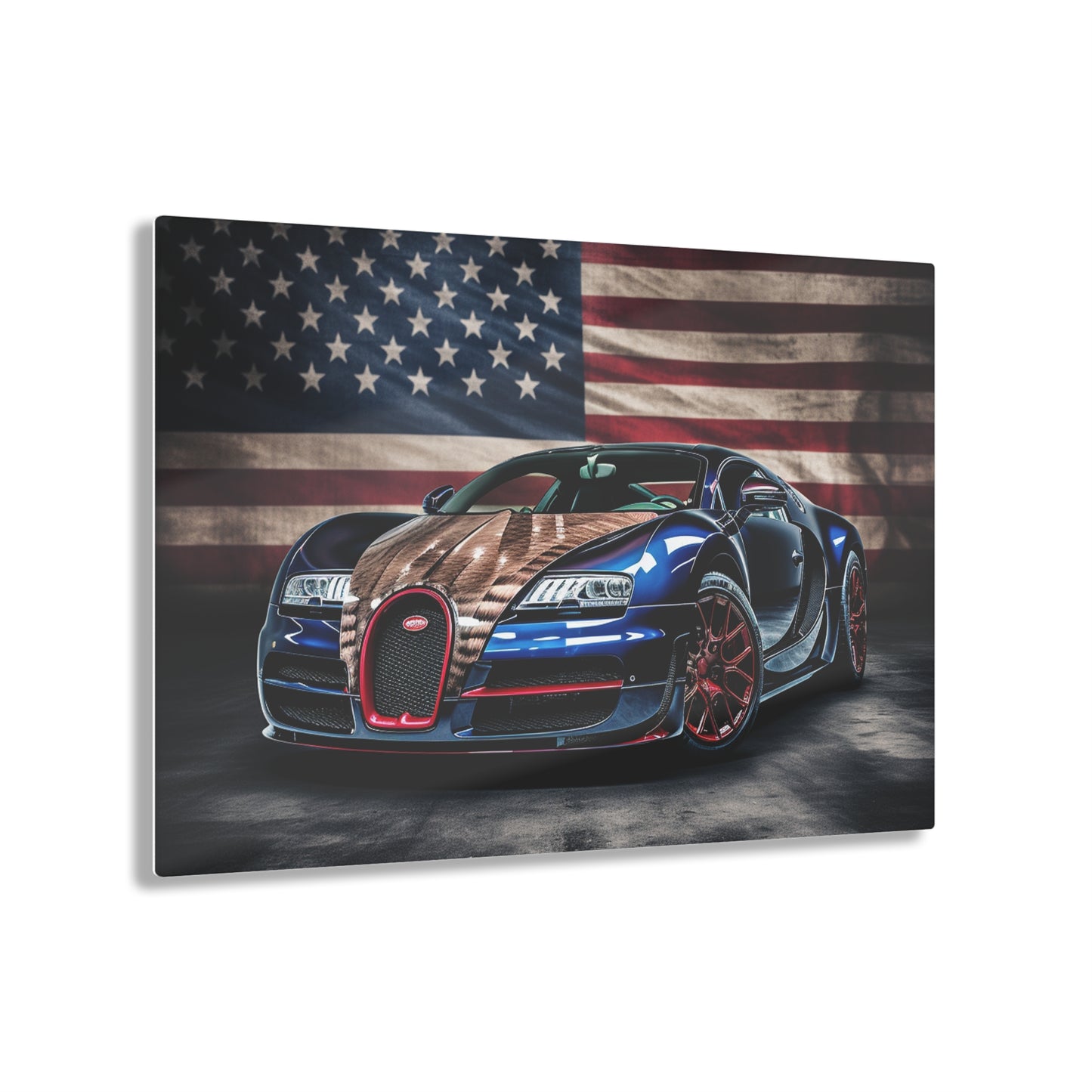 Acrylic Prints Bugatti American Flag 4