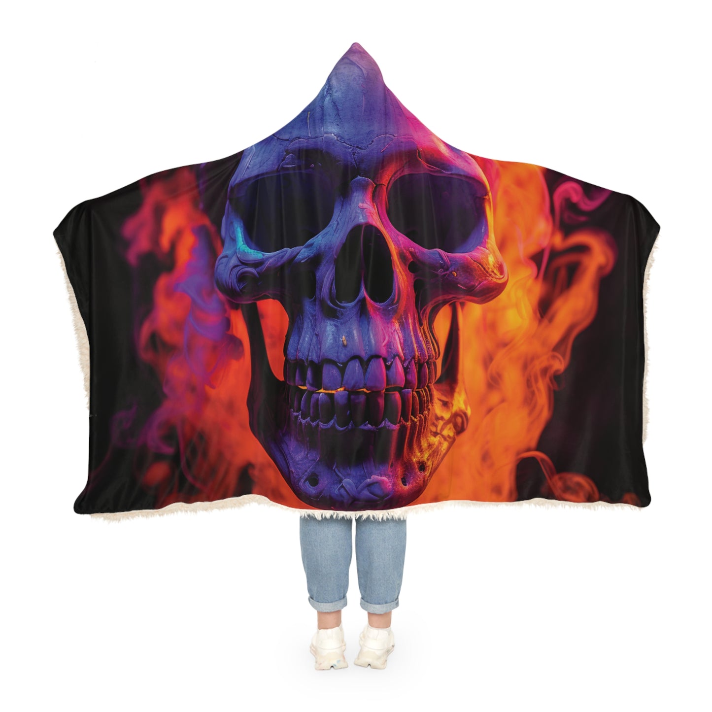 Snuggle Hooded Blanket Macro Skull 4