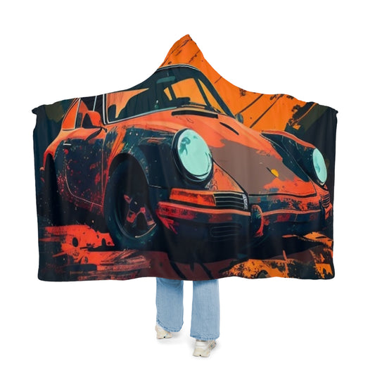 Snuggle Hooded Blanket Porsche Abstract 3