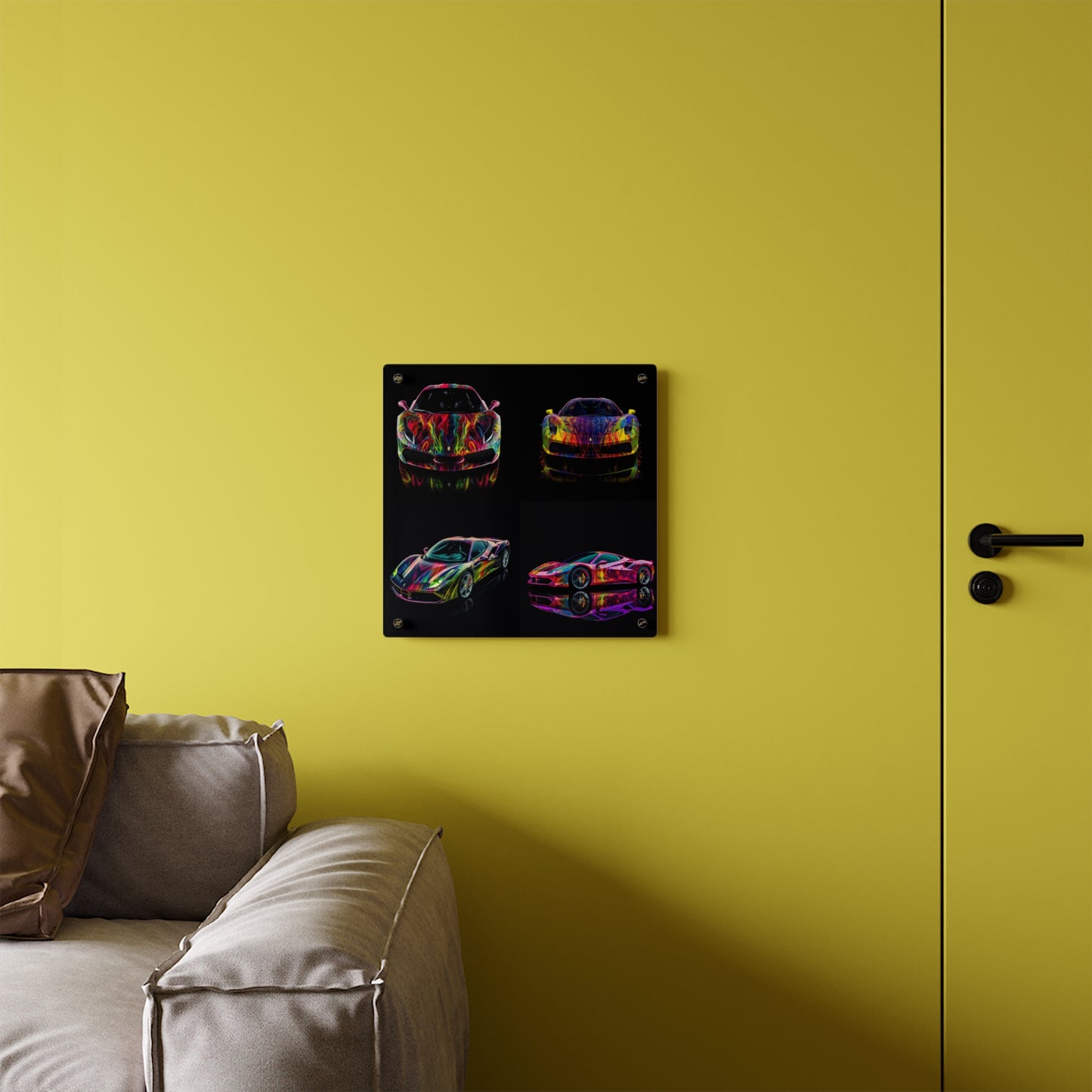 Acrylic Wall Art Panels Ferrari Color 5