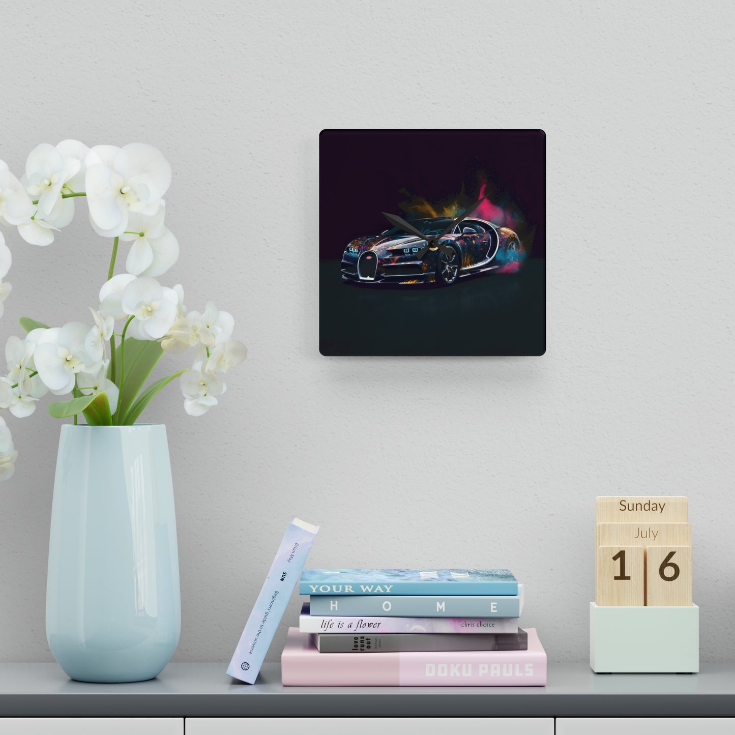 Acrylic Wall Clock Hyper Bugatti 4