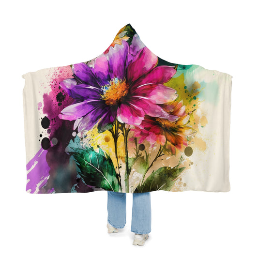 Snuggle Hooded Blanket Bright Spring Flowers 1