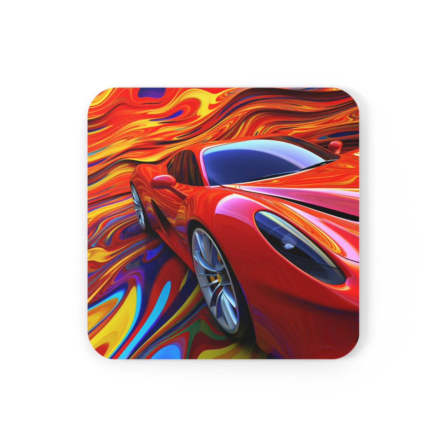 Corkwood Coaster Set Ferrari Water Fusion 4