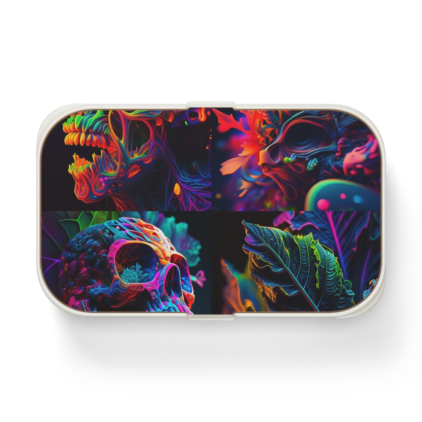 Bento Lunch Box Florescent Skull Death 5