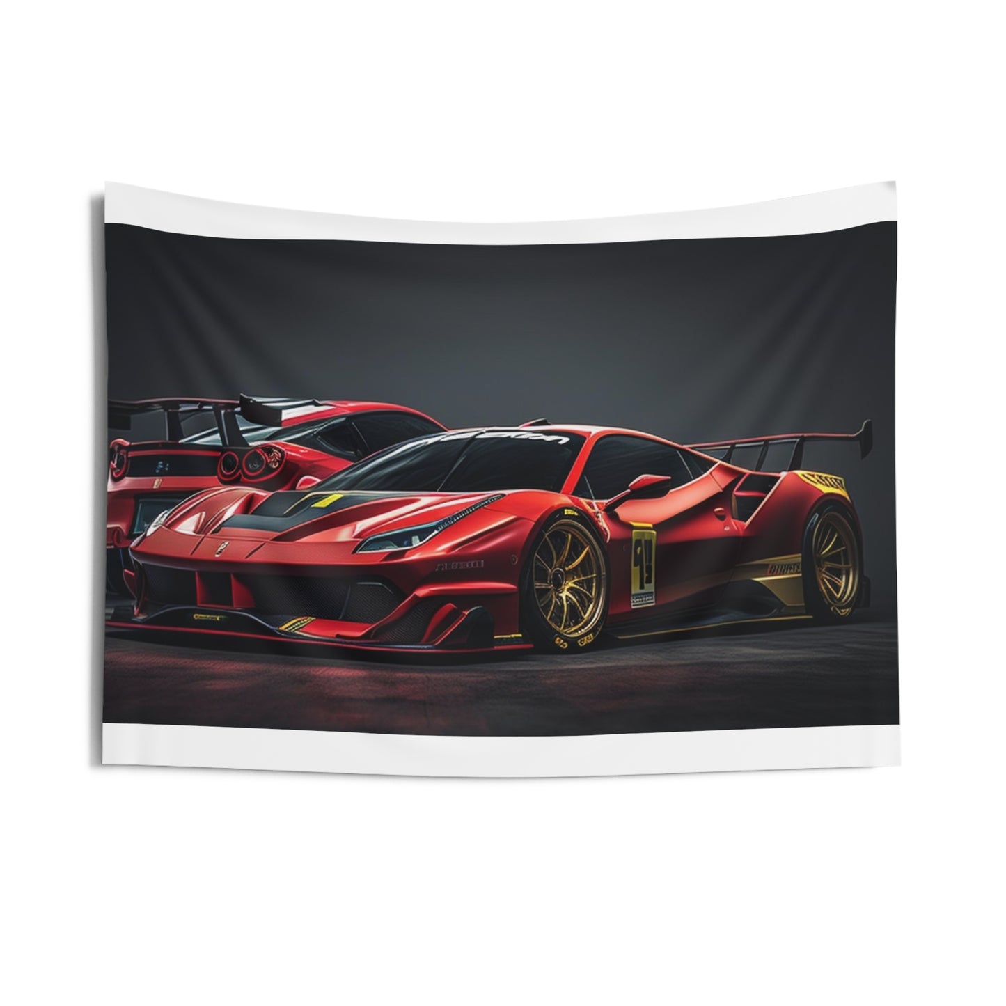 Indoor Wall Tapestries Ferrari Red 3