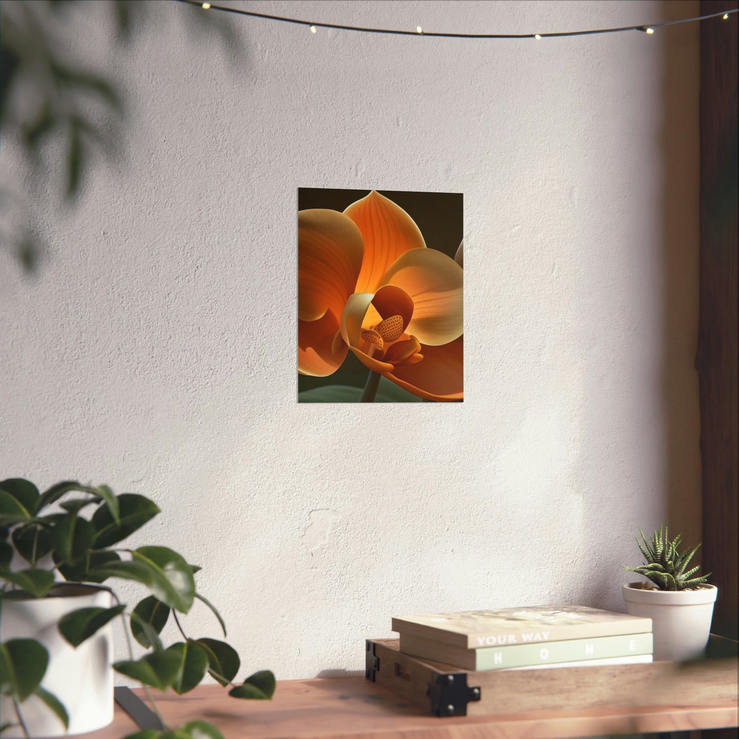 Premium Matte Vertical Posters Orange Orchid 4