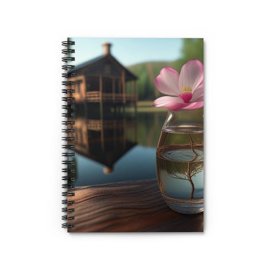 Spiral Notebook - Ruled Line Magnolia in a Glass vase 1