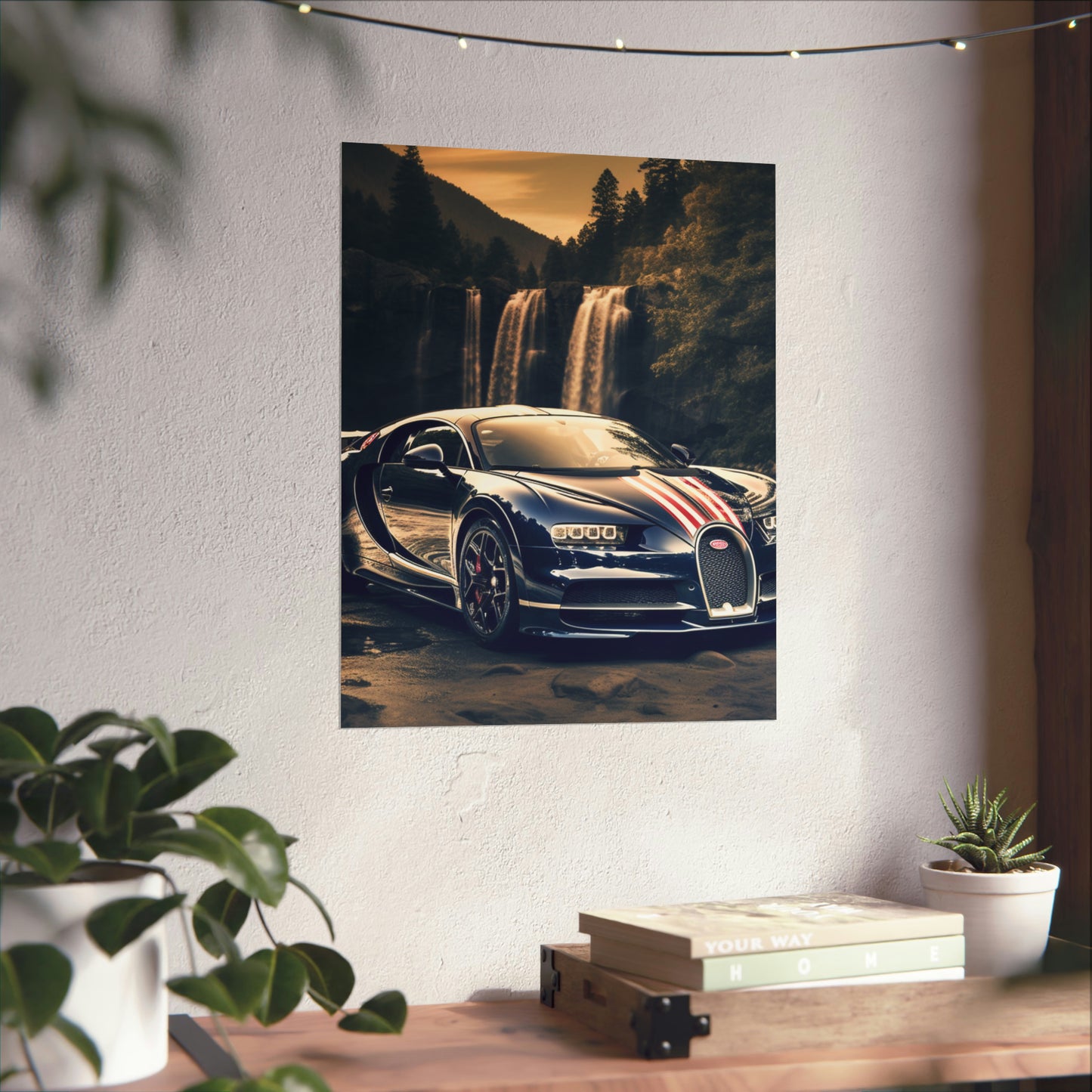 Premium Matte Vertical Posters Bugatti Waterfall 2