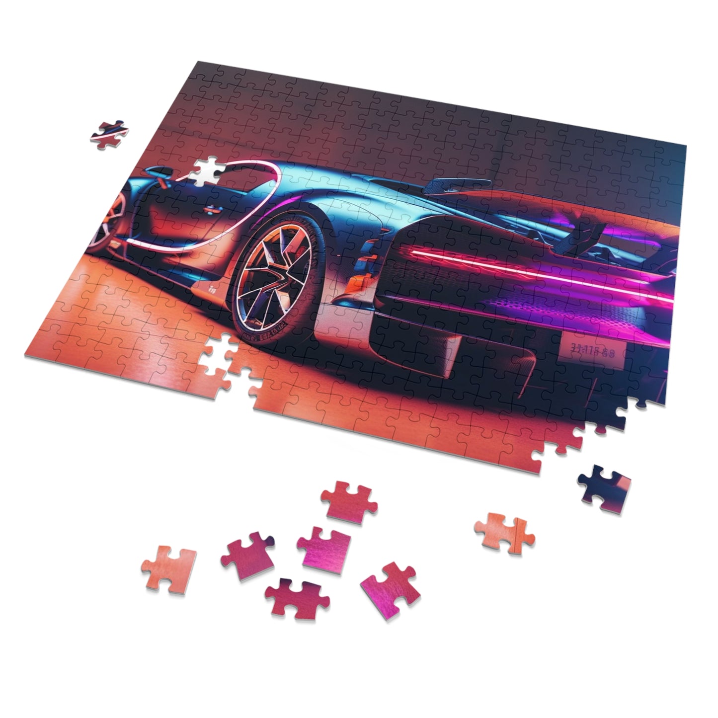 Jigsaw Puzzle (30, 110, 252, 500,1000-Piece) Hyper Bugatti Neon Chiron 2