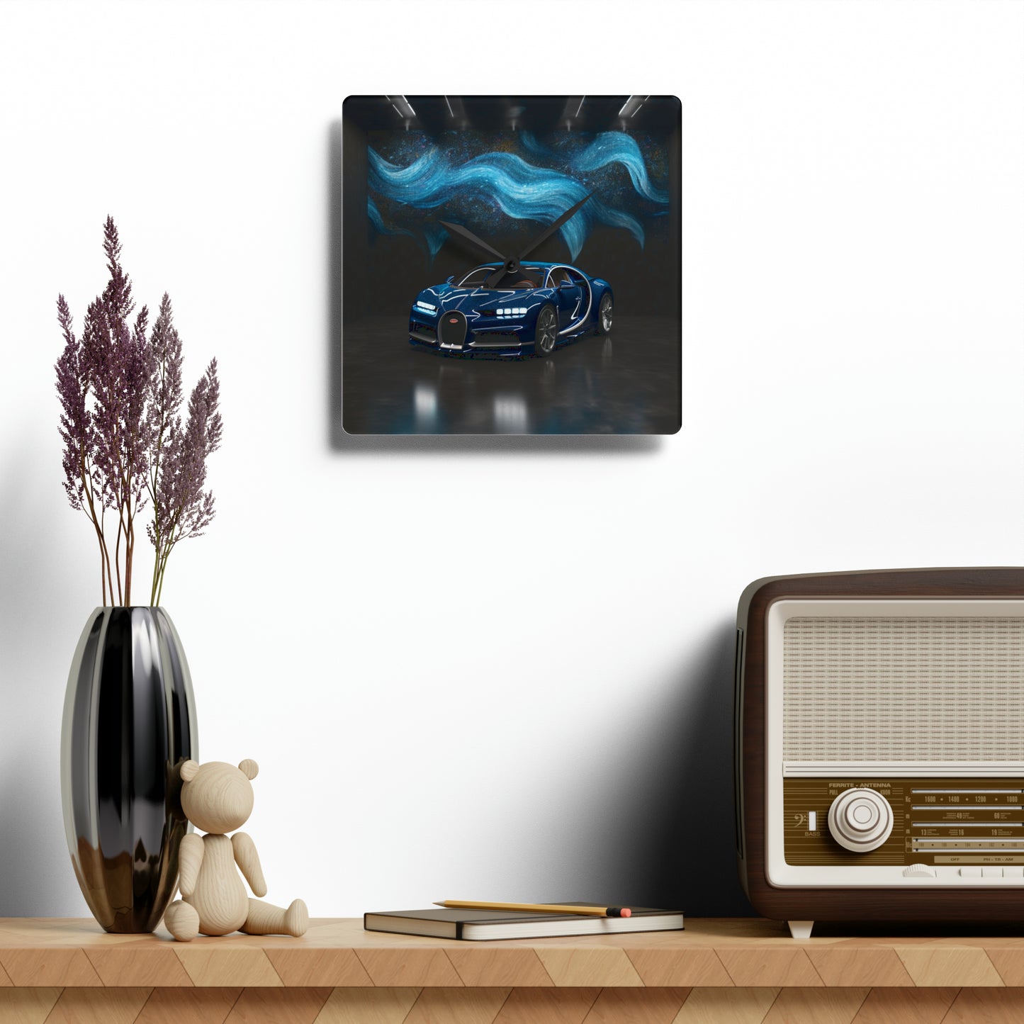 Acrylic Wall Clock Hyper Bugatti 3