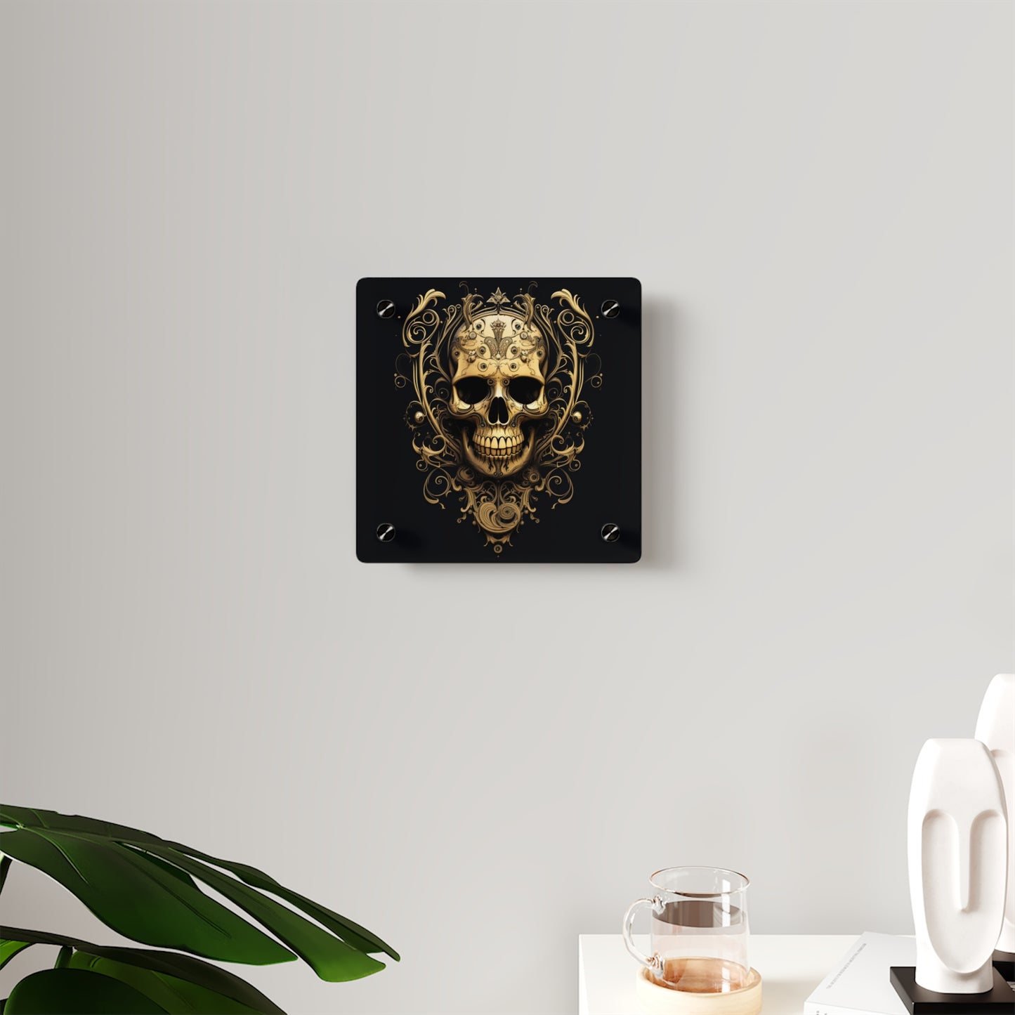 Acrylic Wall Art Panels Skull Treble Clef 3