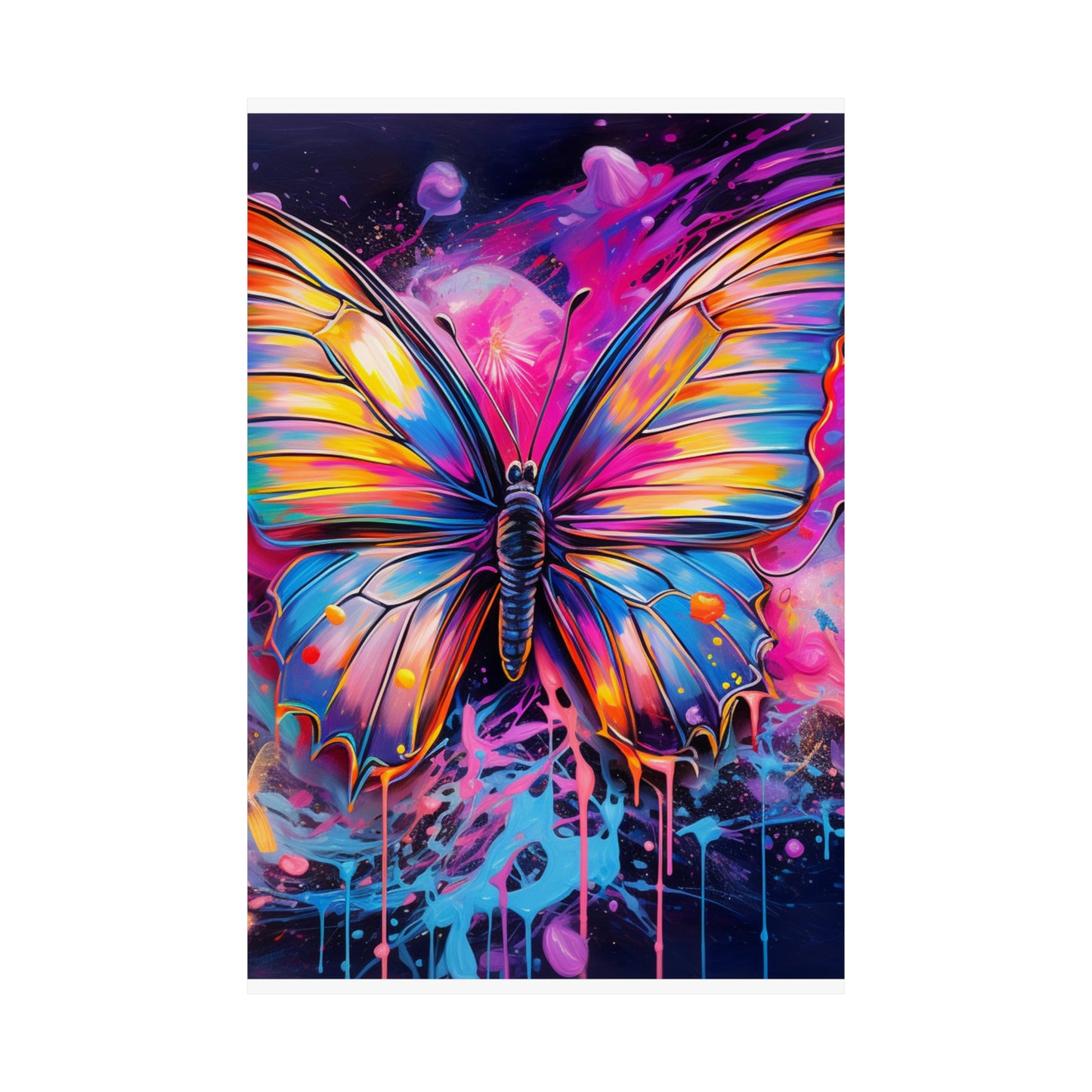 Premium Matte Vertical Posters Pink Butterfly Flair 3