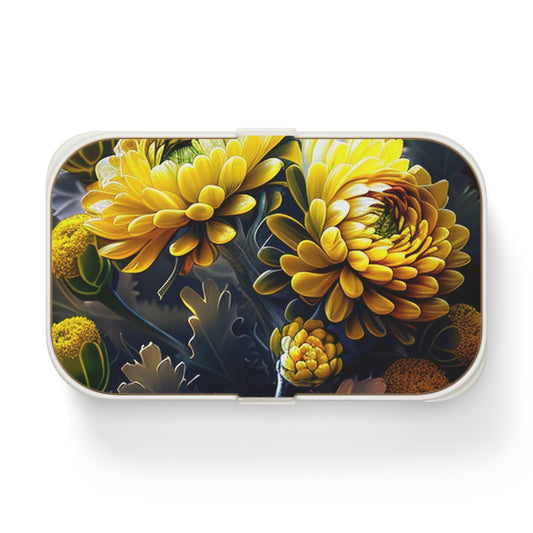 Bento Lunch Box Yellow Hermosas Flores Amarillas 3